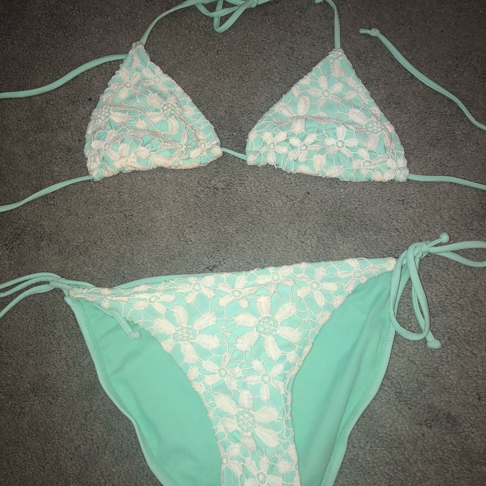 Two piece swimming suit